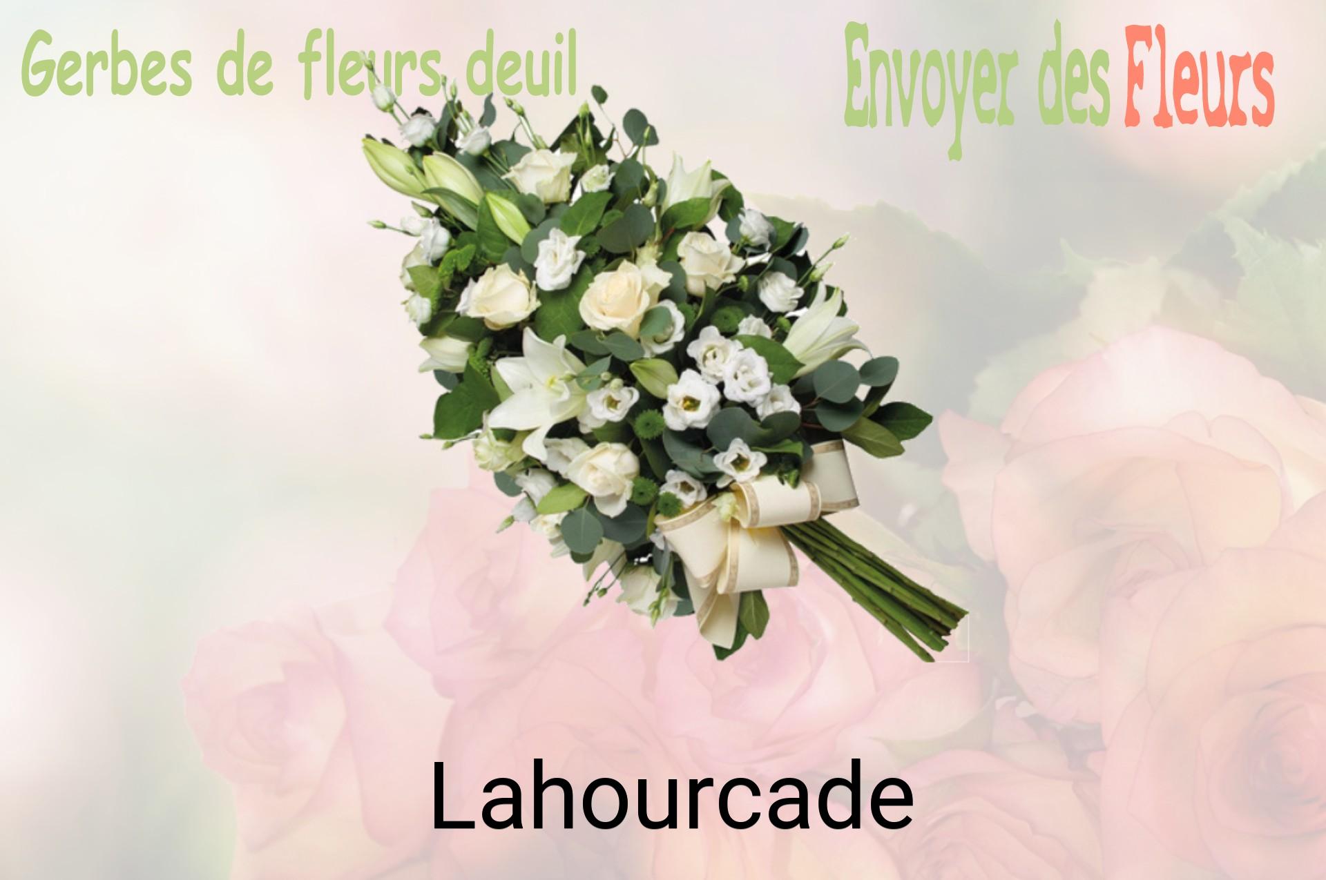 Gerbe de fleurs de deuil livrée à Lahourcade